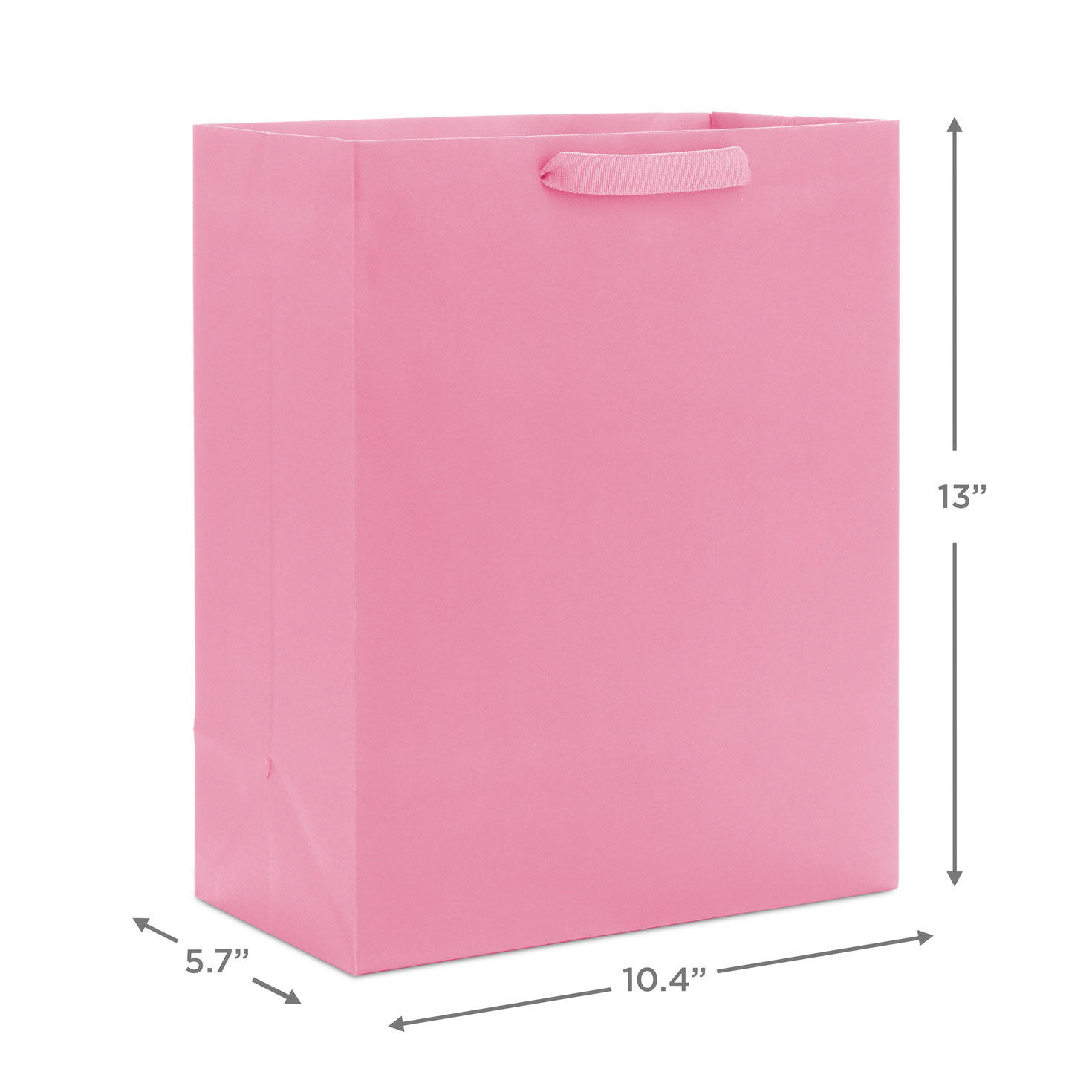 13" Light Pink Large Gift Bag, Pink, large image number 3