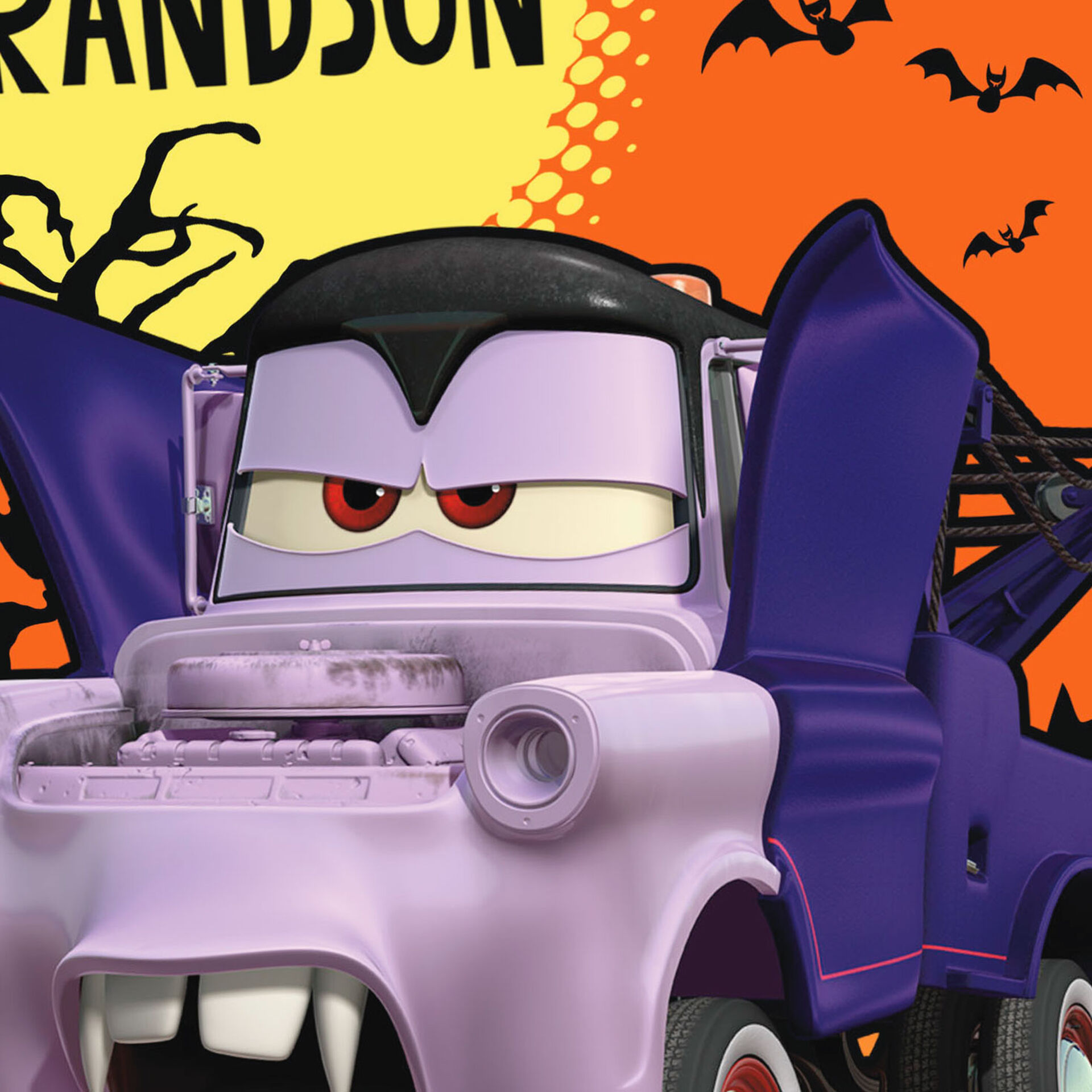 Disney/Pixar Cars Mater Vampire Halloween Card for Grandson - Greeting