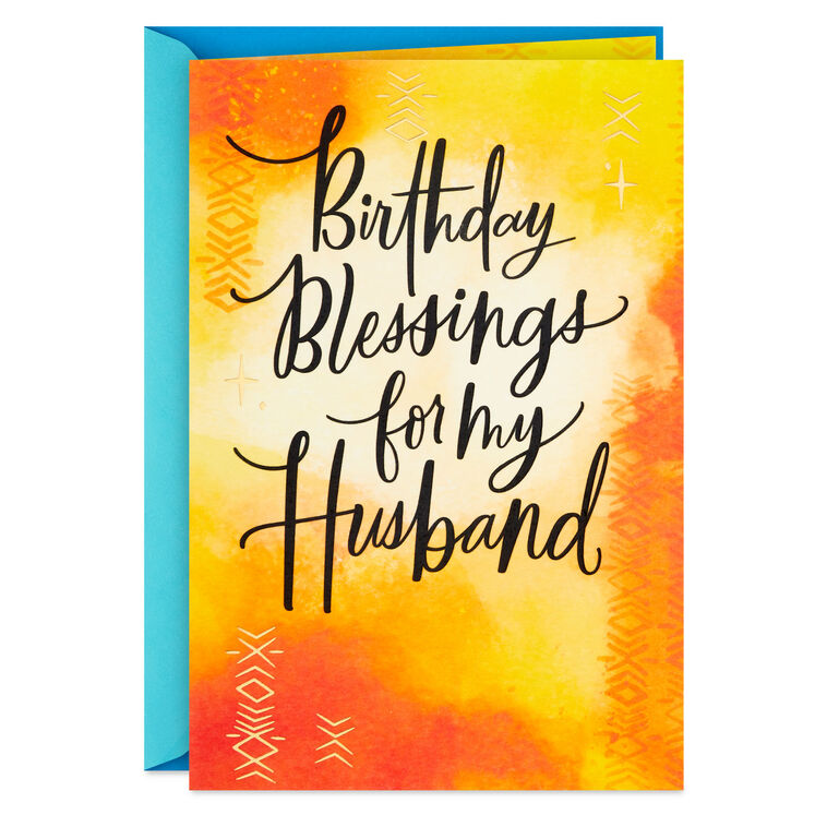 Blessings for My Husband Birthday Card
