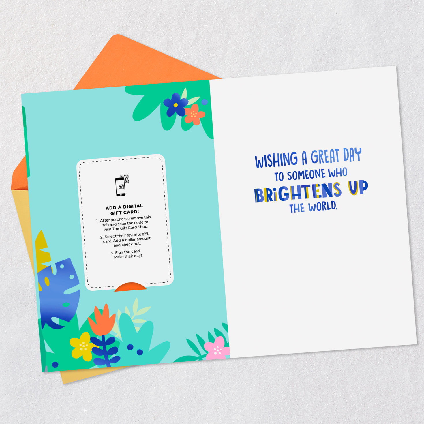 You Brighten Up the World Gift Card Greeting Birthday Card for Kids, , large image number 3