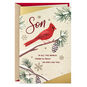 Cardinal on Snowy Branch Son Christmas Card front image number 1