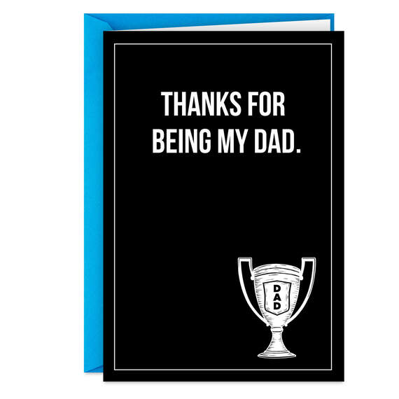 Thanks for Being My Dad Funny Father's Day Card, , large image number 1