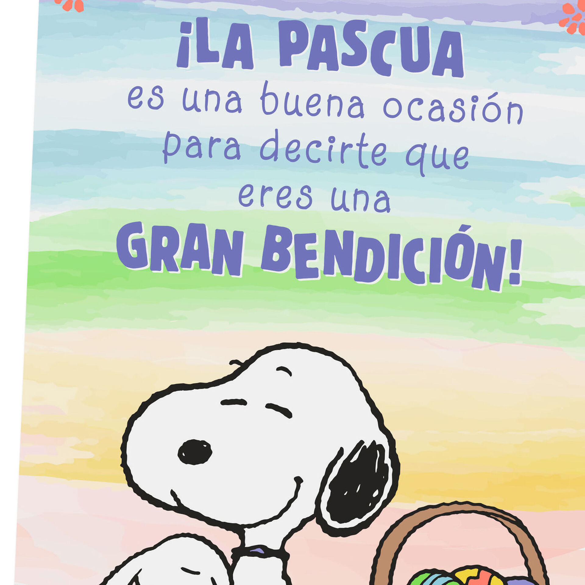 Peanuts® Snoopy SpanishLanguage Easter Card for Kids Greeting Cards