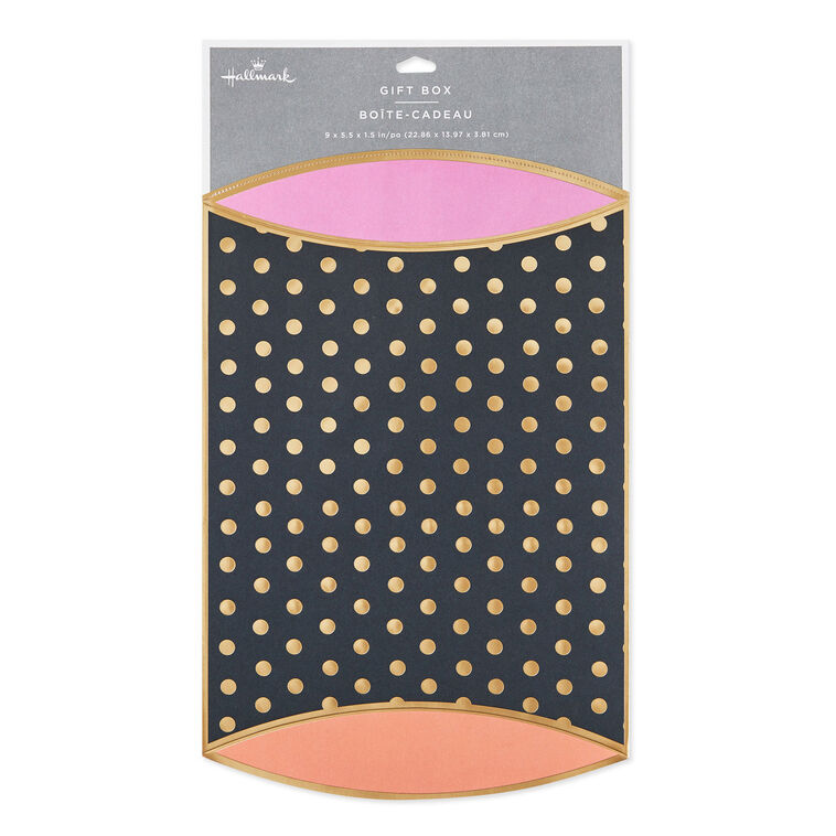 Gold Dots on Black Designed Pillow Box  image number 4