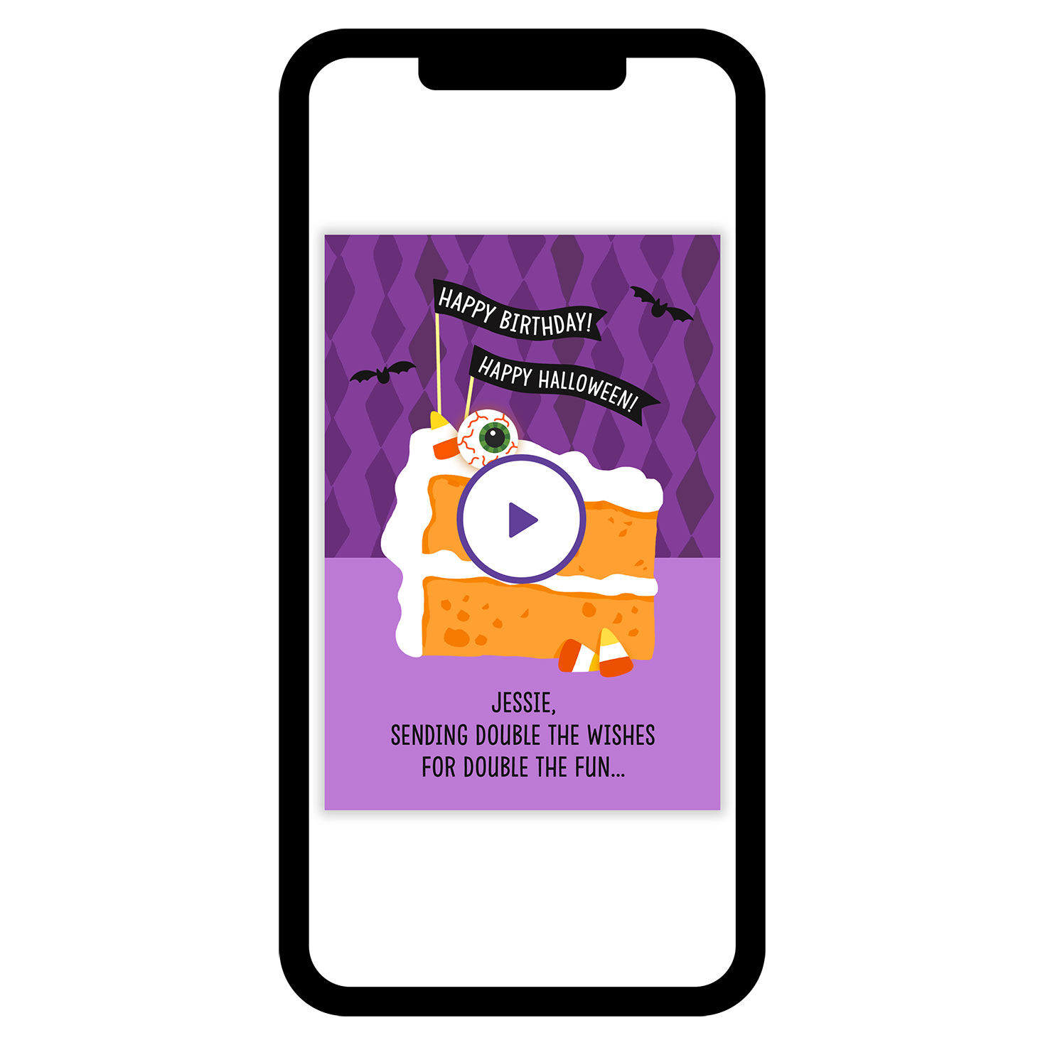 Double the Fun Halloween Birthday eCard