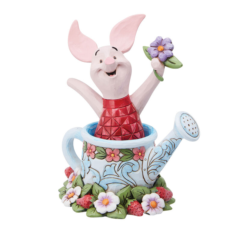Jim Shore Disney Piglet in Watering Can Figurine, 4.5"
