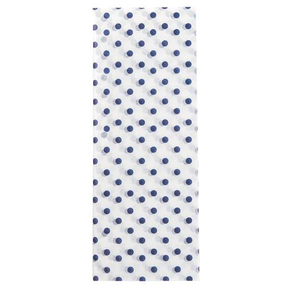 Midnight Blue Polka Dots Tissue Paper, 4 sheets
