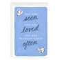 Butterfly Drawings on Blue Personalized Support Card front image number 1