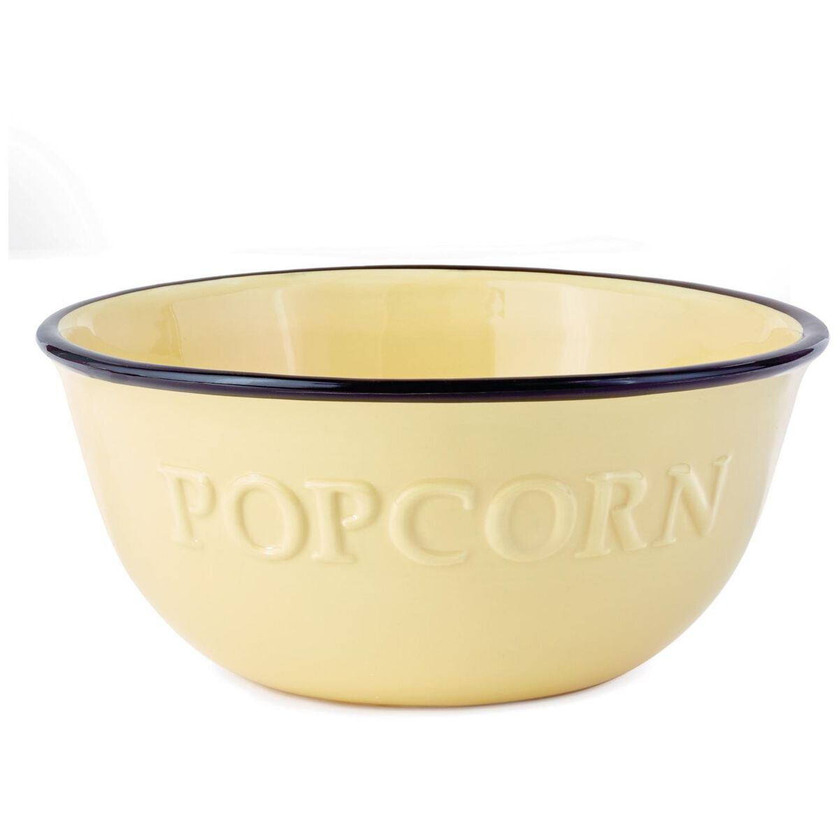 Get Poppin' Yellow Ceramic Popcorn Bowl Kitchen Accessories Hallmark