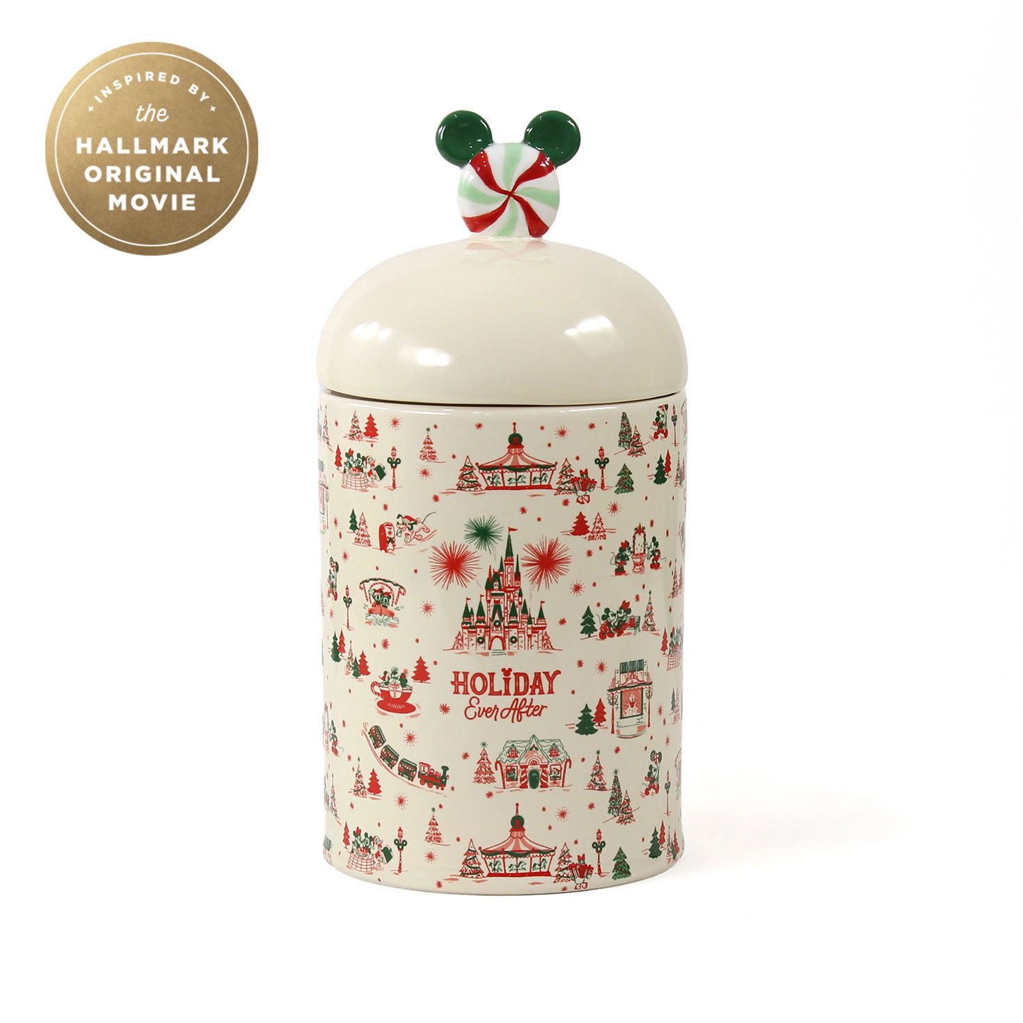 Pink Green Holiday Disney Pattern Canister  image number 1