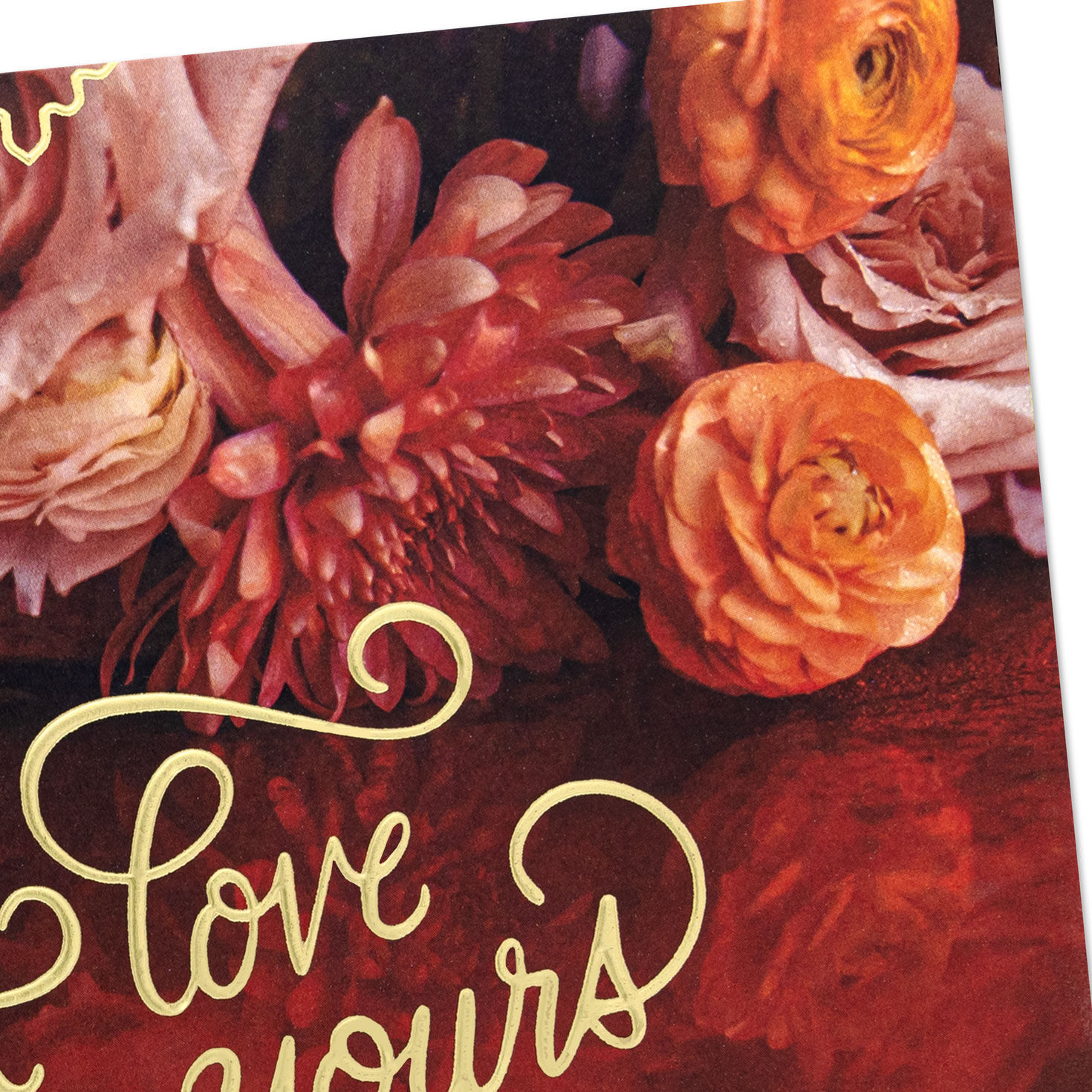 Pink, Peach and Coral Flowers Anniversary Card  image number 5