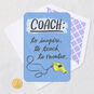 Sports Whistle on Blue Coach Thank You Card Card Front with Envelope and Gold Seal image number 5