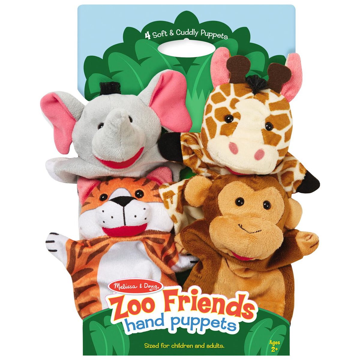 Zoo Animals Hand Puppets, Set of 4 Dolls & Pretend Play Hallmark