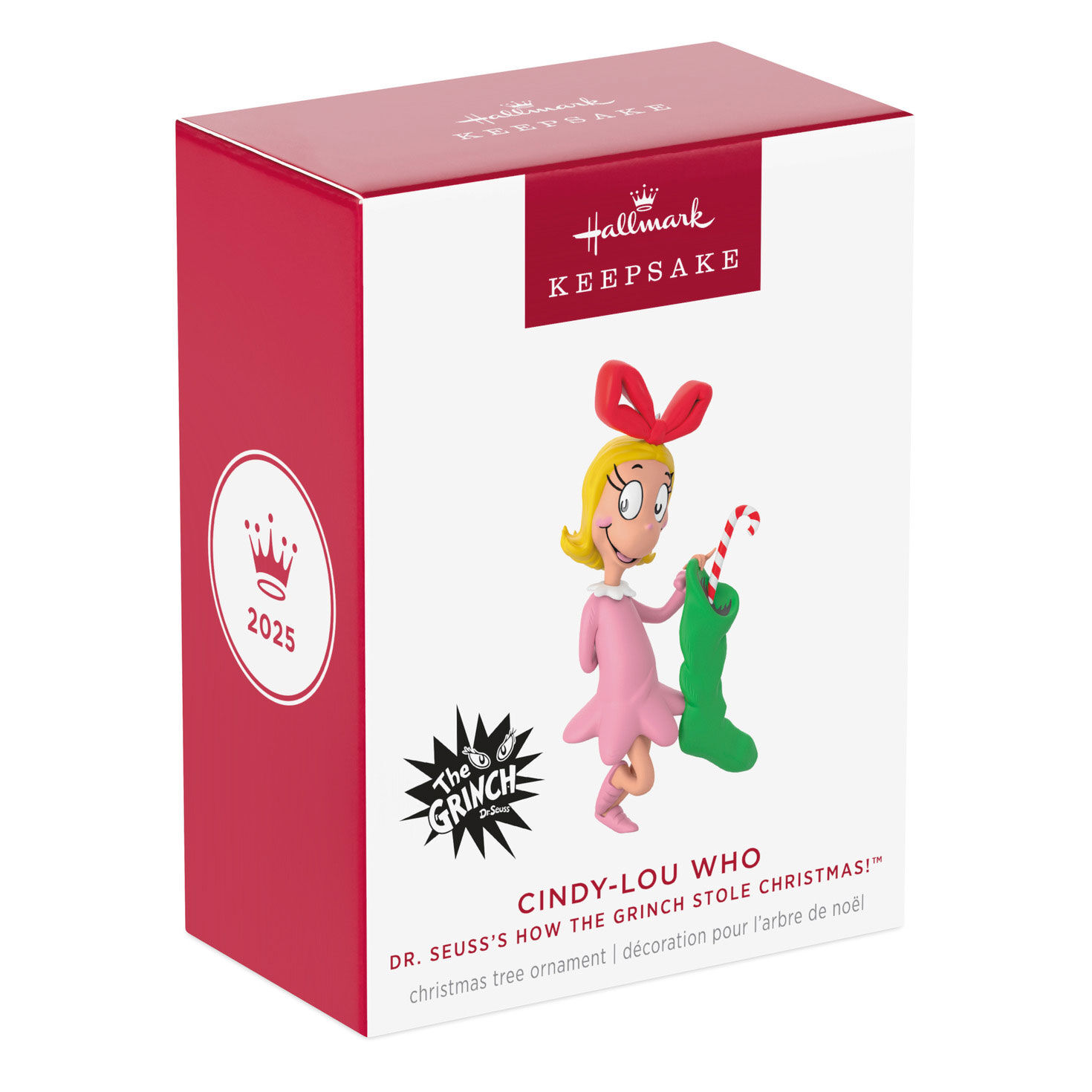 Cindy-Lou Who With Stocking Keepsake Ornament Packaging Front image number 7