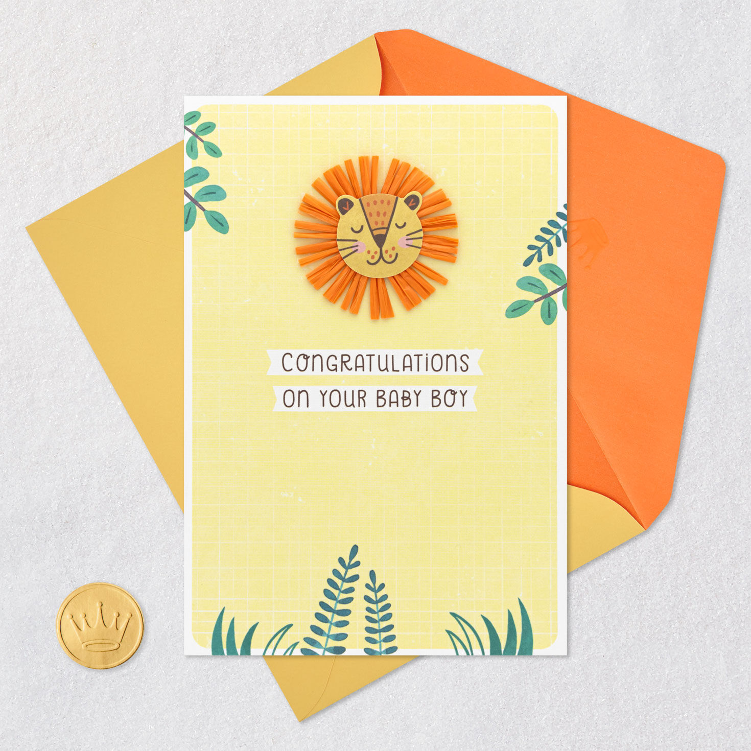 Cute Lion New Baby Boy Card  image number 5