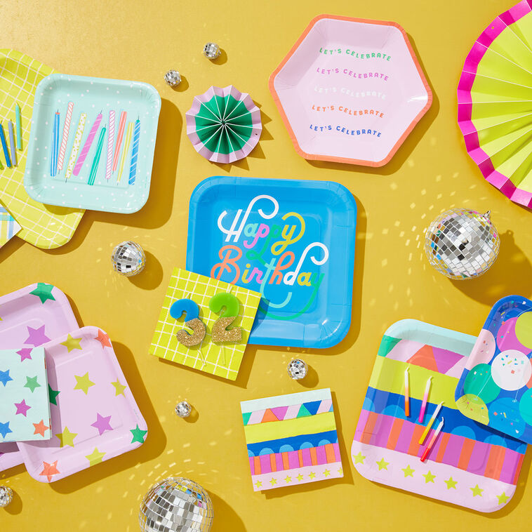 "Let's Celebrate" Dessert Plates, Pack of 8, , large image number 2