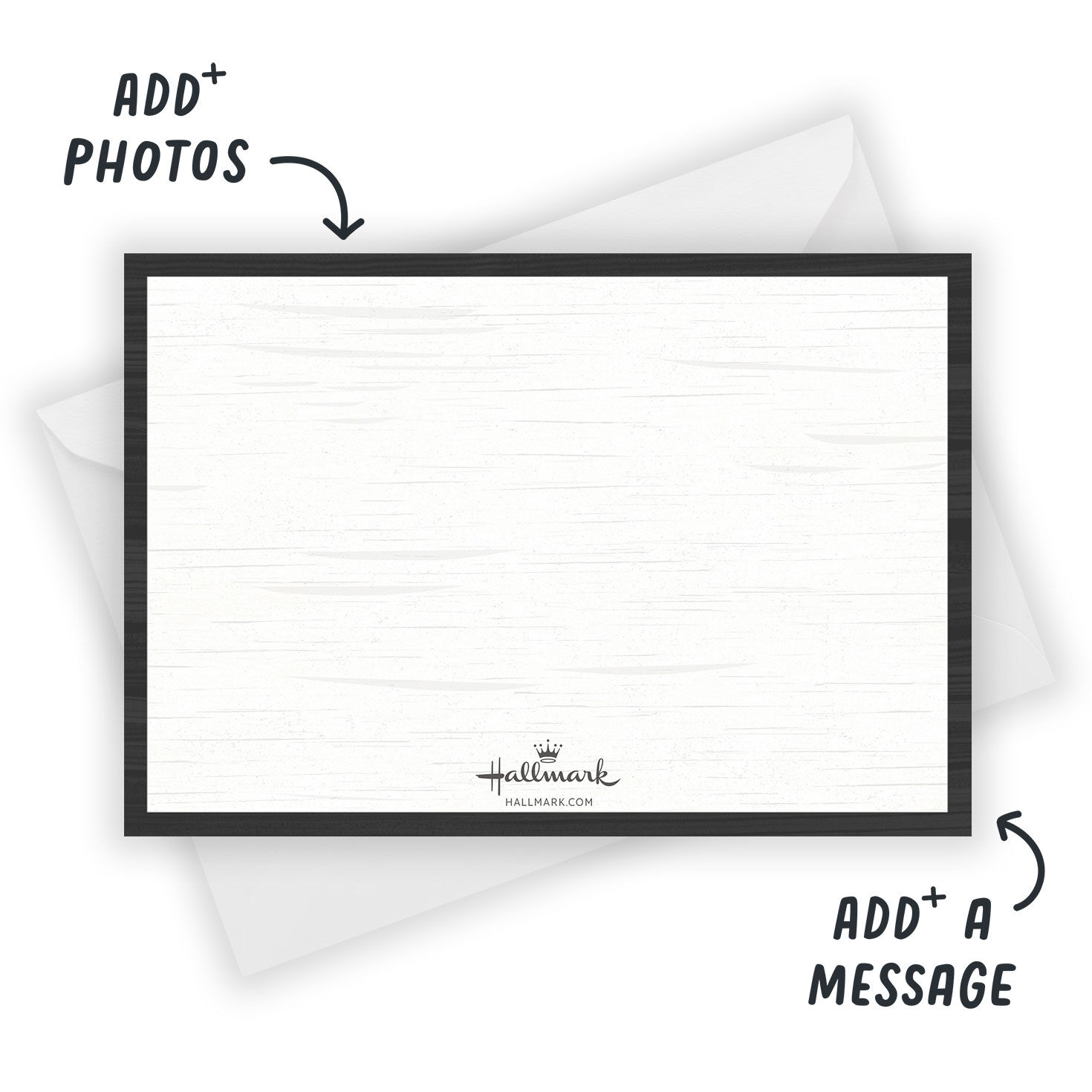 Black & White Rustic Flat Christmas Photo Card, , large image number 3