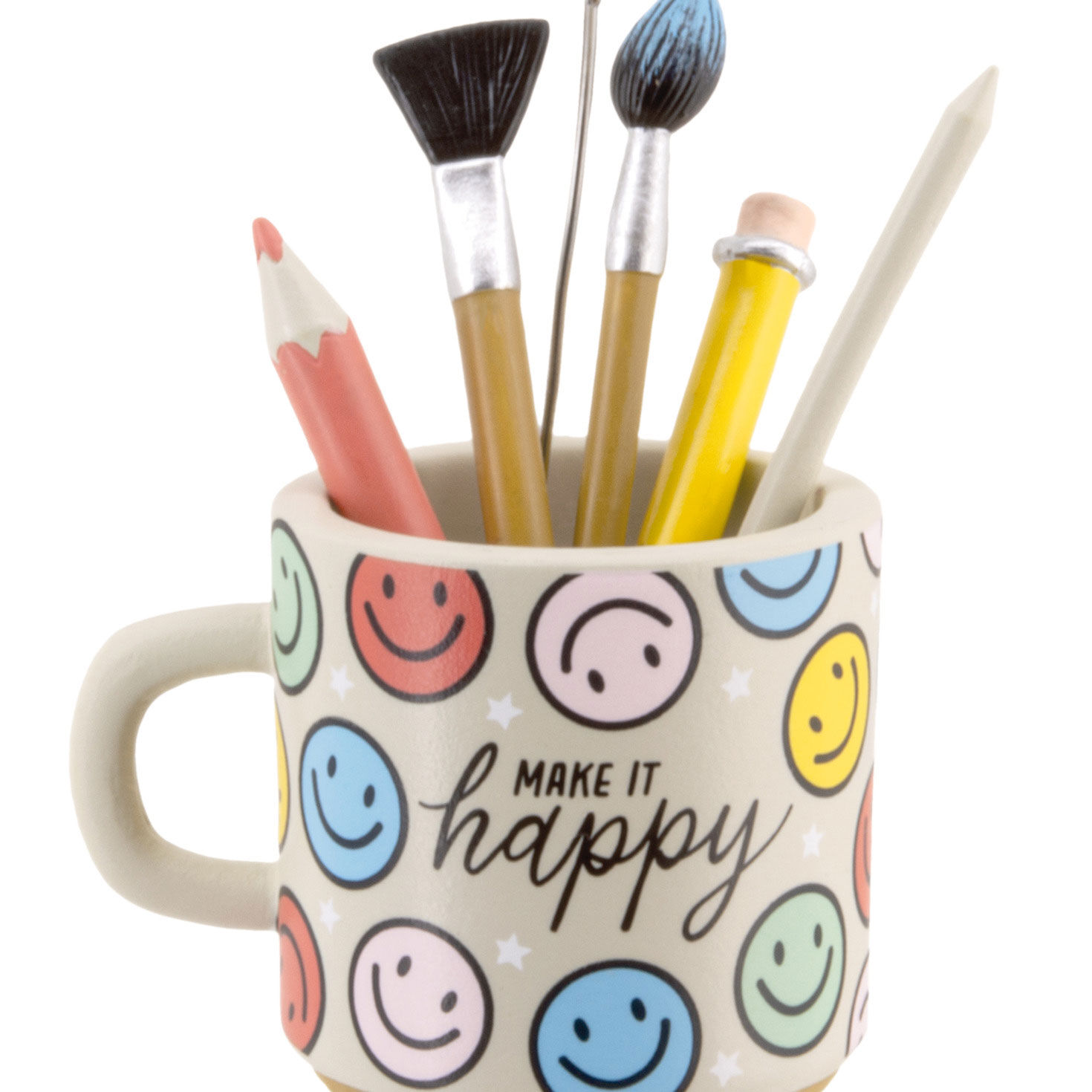 Smiley Faces Happy Mug Christmas Ornament closeup view image number 5