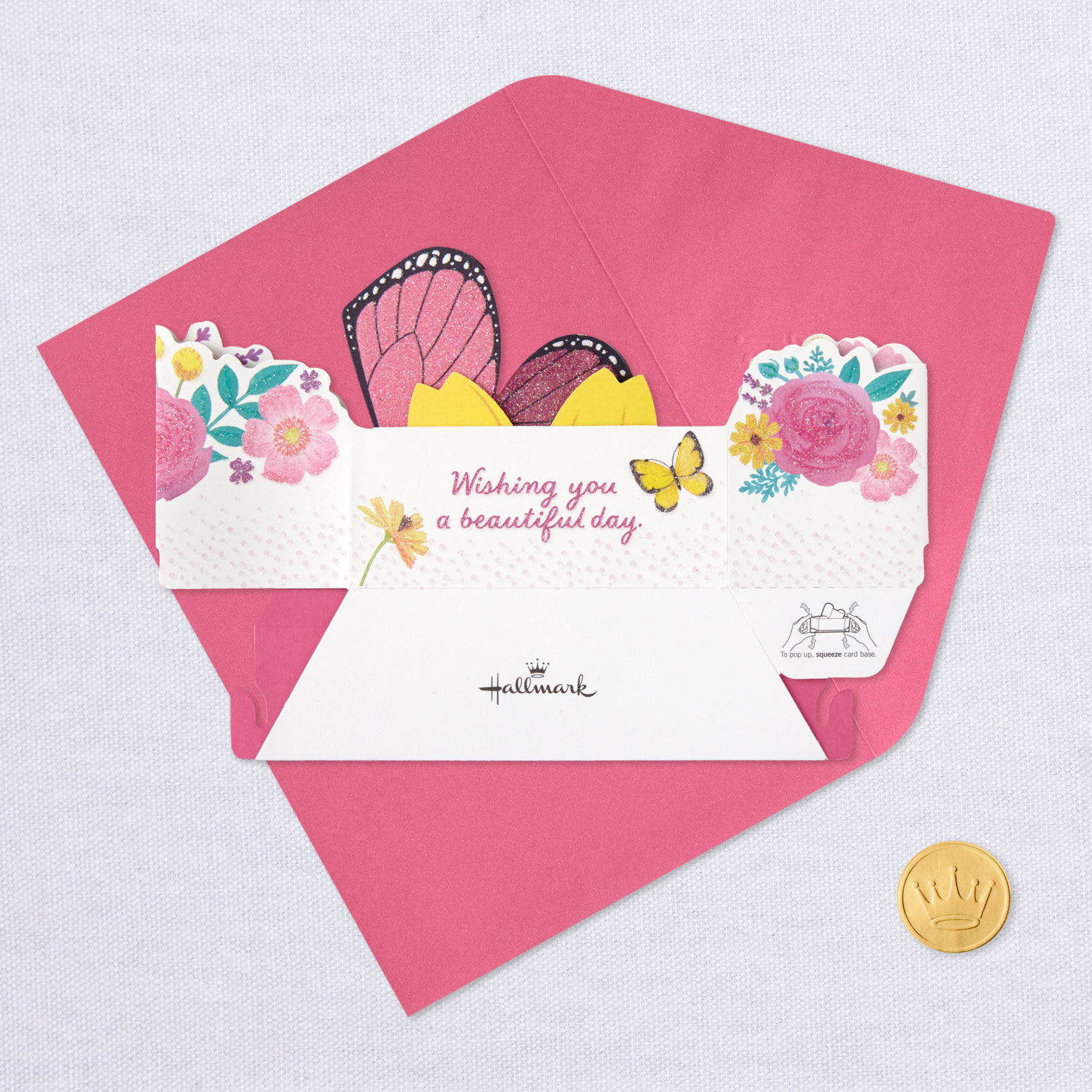 Beautiful Day Butterfly and Flowers 3D Pop-Up Card, , large image number 5