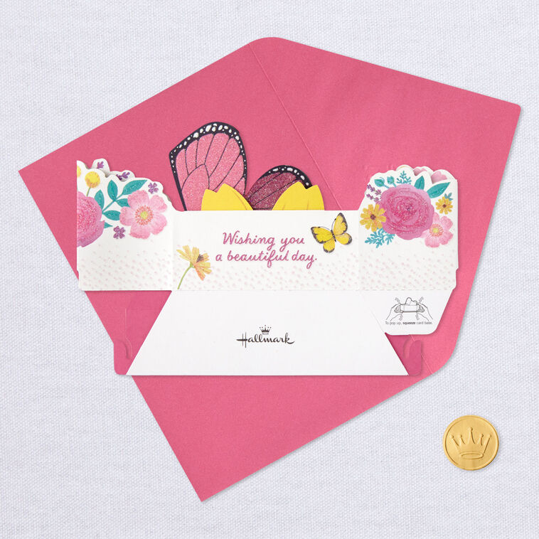 Beautiful Day Butterfly and Flowers 3D Pop-Up Card, , large image number 5