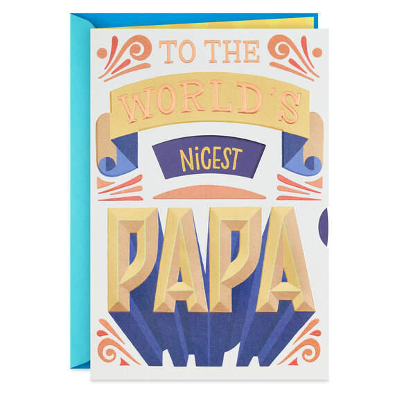 World's Best Papa Interactive Wheel Father's Day Card