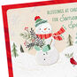 Folk Art Snowman Religious Christmas Card Card Front Detail image number 5