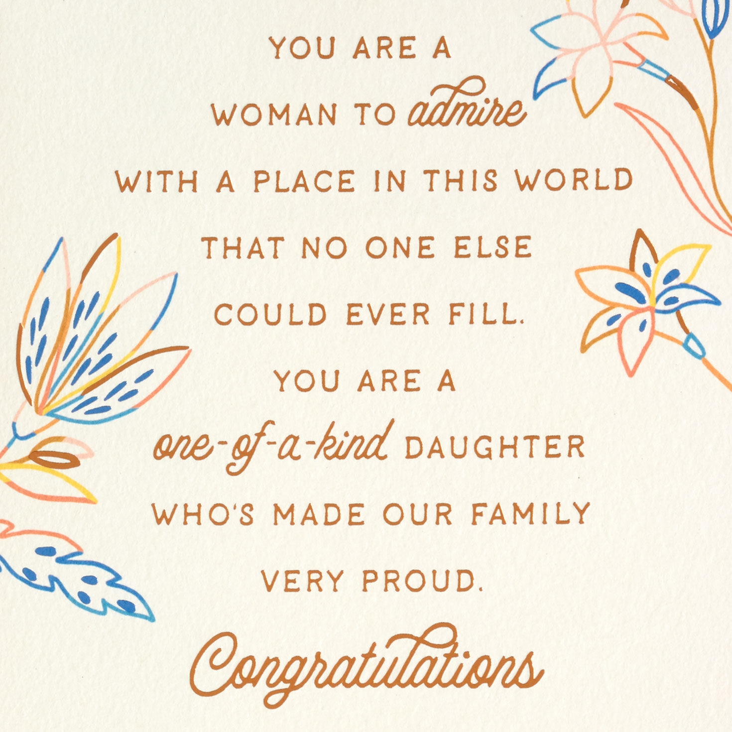 You're a Woman to Admire Graduation Card for Daughter, , large image number 3