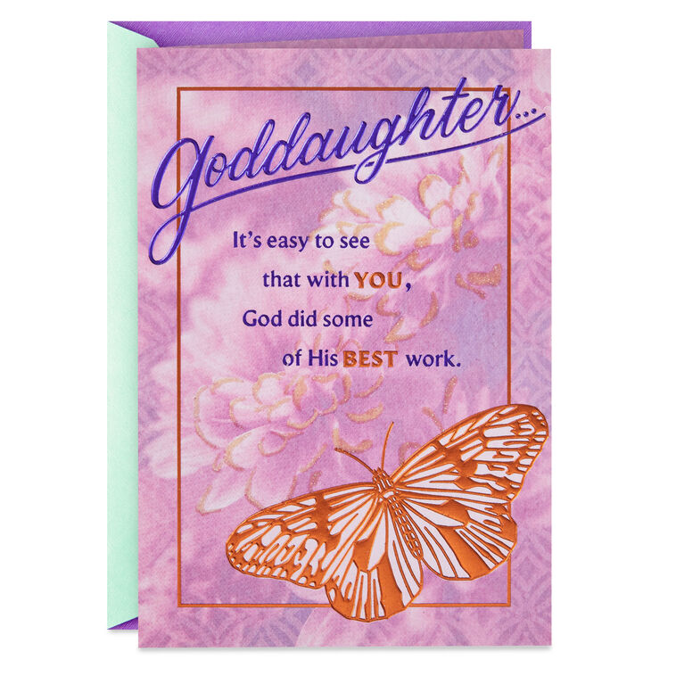 Grateful for You Birthday Card for Goddaughter
