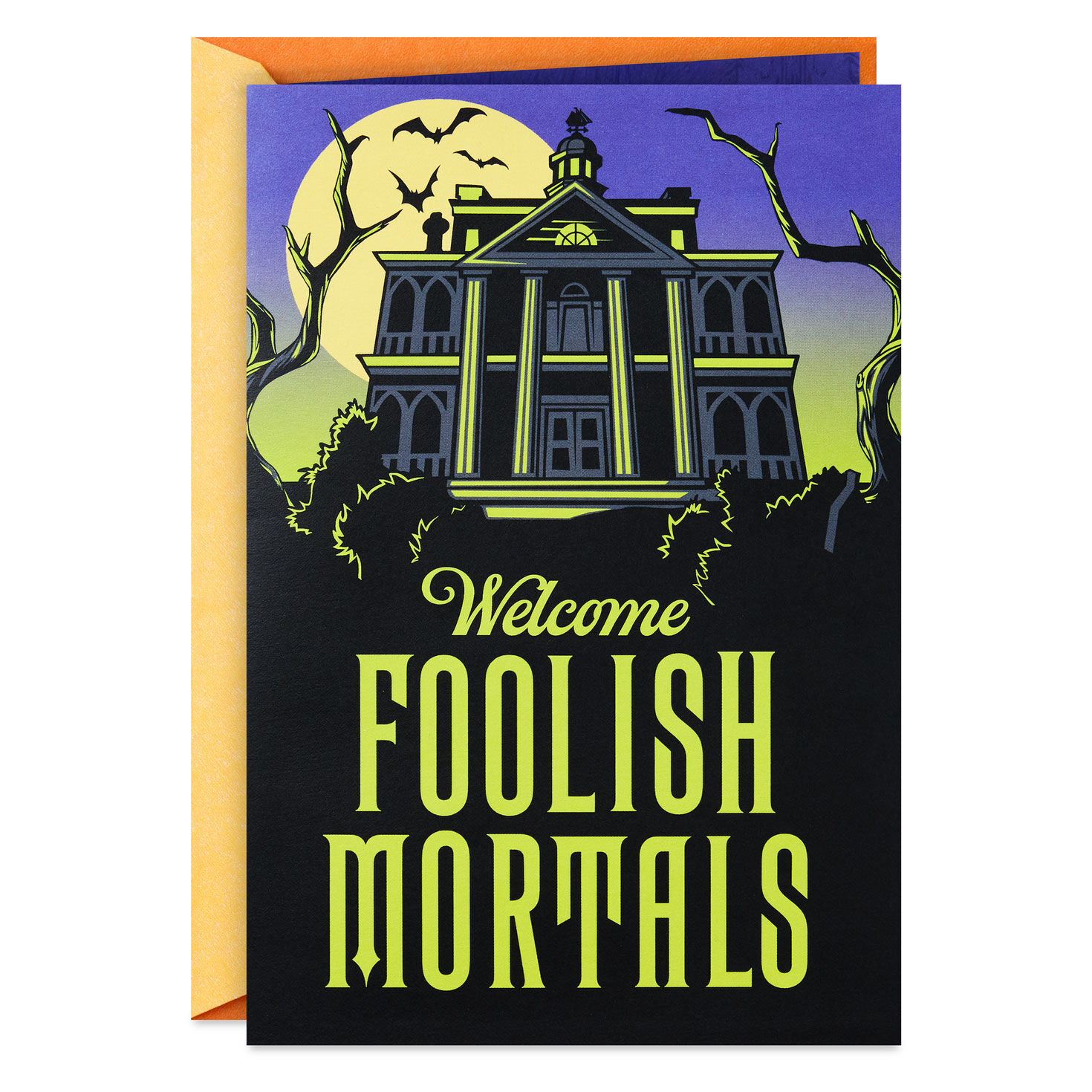 Disney The Haunted Mansion Welcome Foolish Mortals Musical Pop-Up Halloween Card with Light