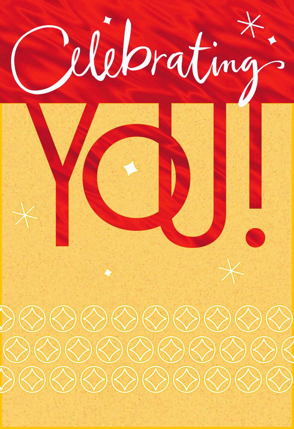 Celebrating You Lettering Birthday Card
