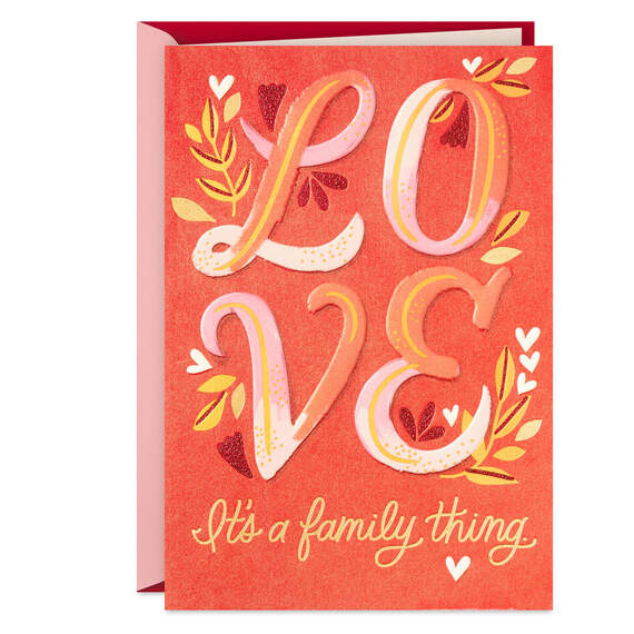 Love Is a Family Thing Valentine's Day Card, , large image number 1