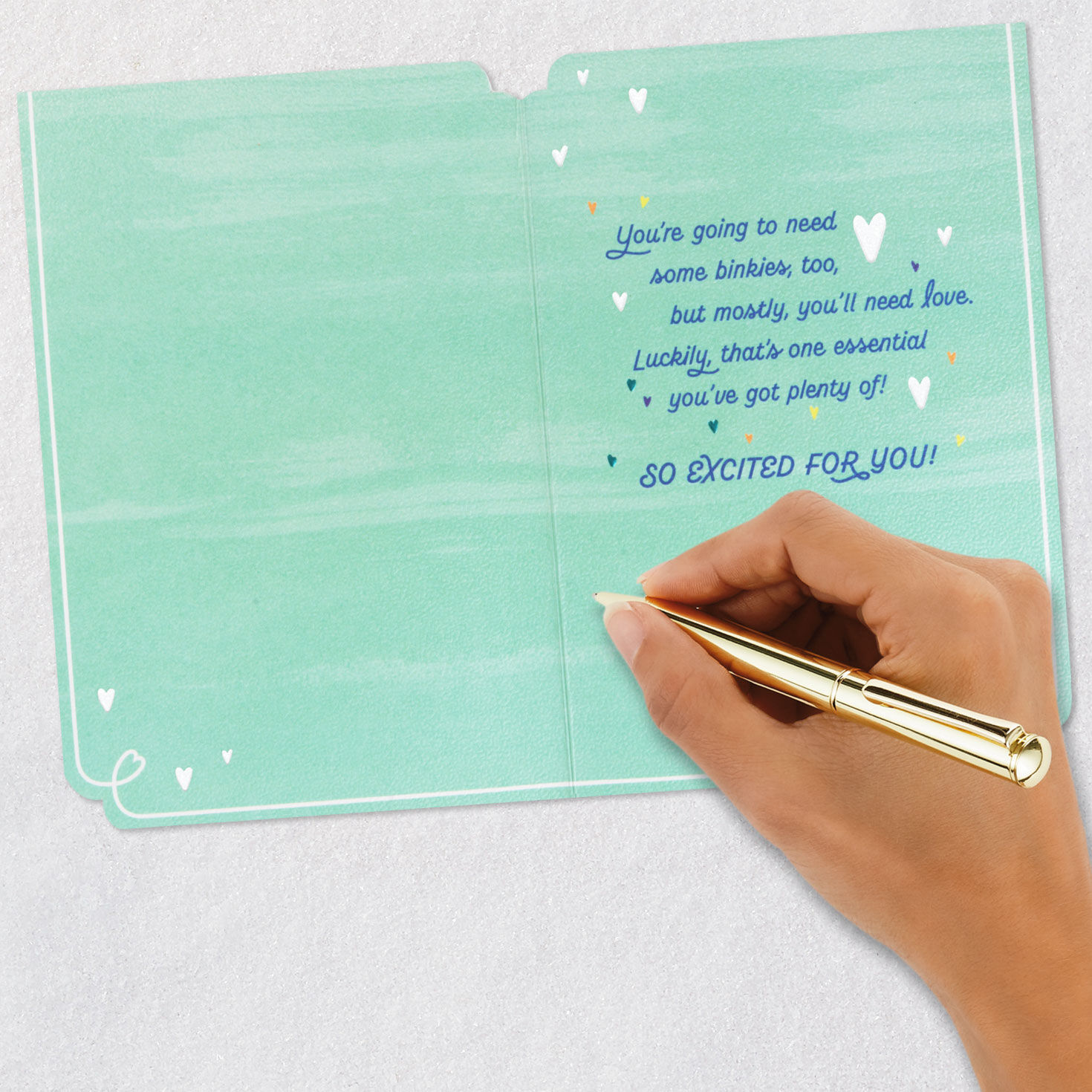 Hearts Checklist Baby Shower Card  image number 6