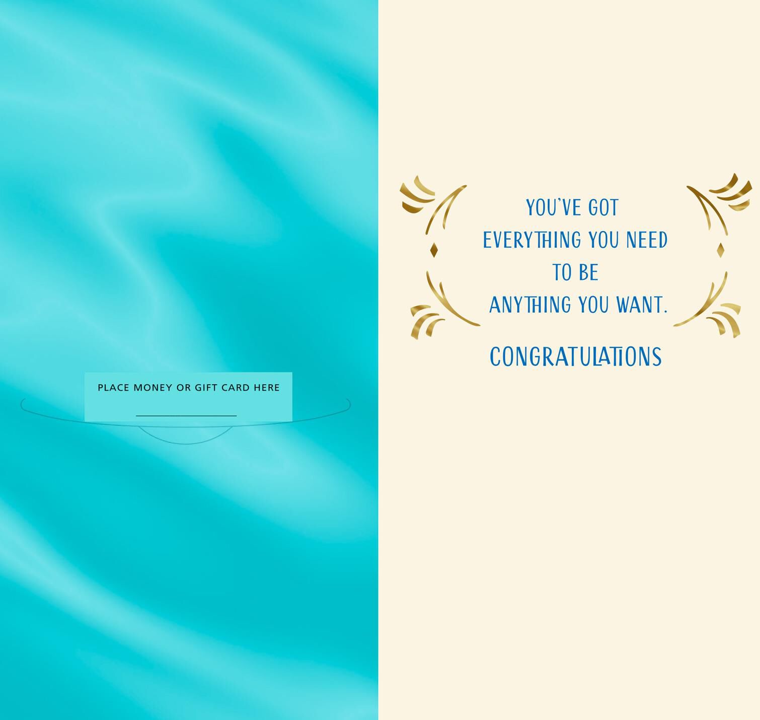 Everything You Need Money Holder Graduation Card