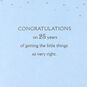 Pink Flowers and Silver Heart on Navy Anniversary Card Sentiment image number 3