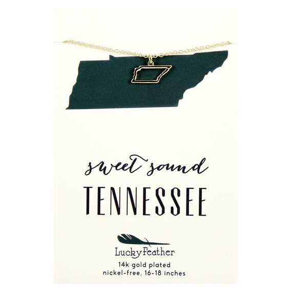 State of Tennessee Necklace in 14k Yellow Gold-Plate, , large image number 1