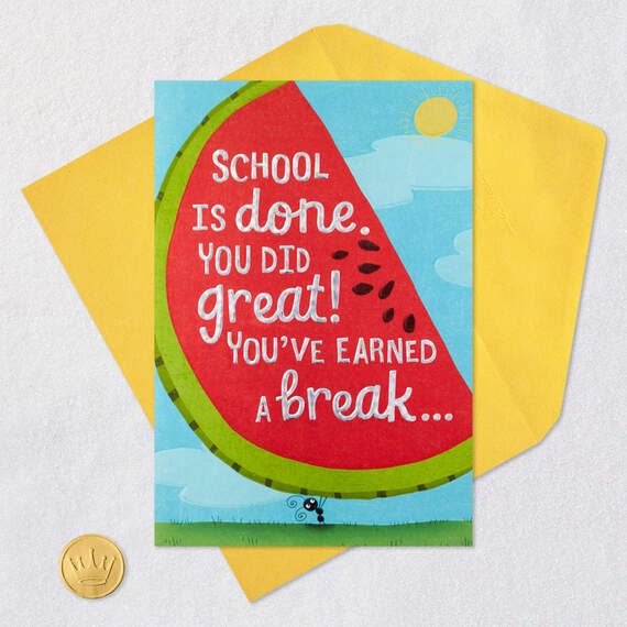 School's Out for Summer End of Year Congratulations Card for Kid, , large image number 5