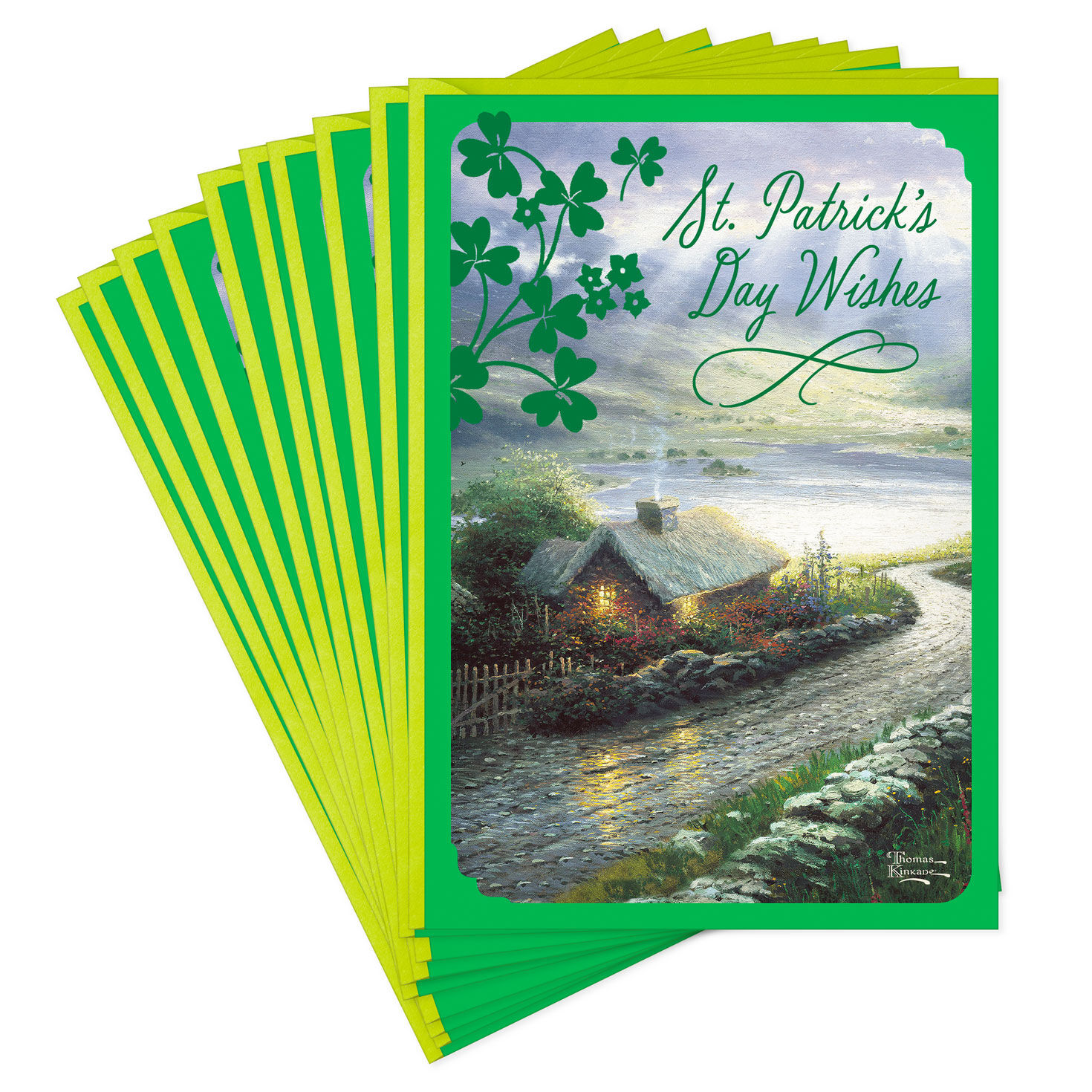 Thomas Kinkade Cozy Cottage St. Patrick's Day Cards, Pack of 10