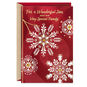 Sparkly Snowflakes Christmas Card for Son and Family Card Front image number 1
