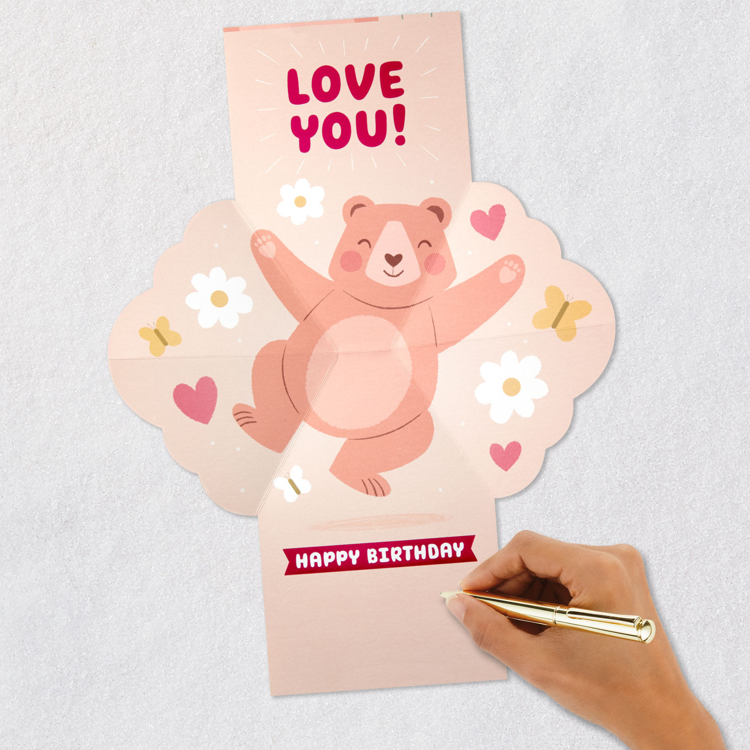 Big Bear Hug Pop-Up Birthday Card for Granddaughter, , large image number 7