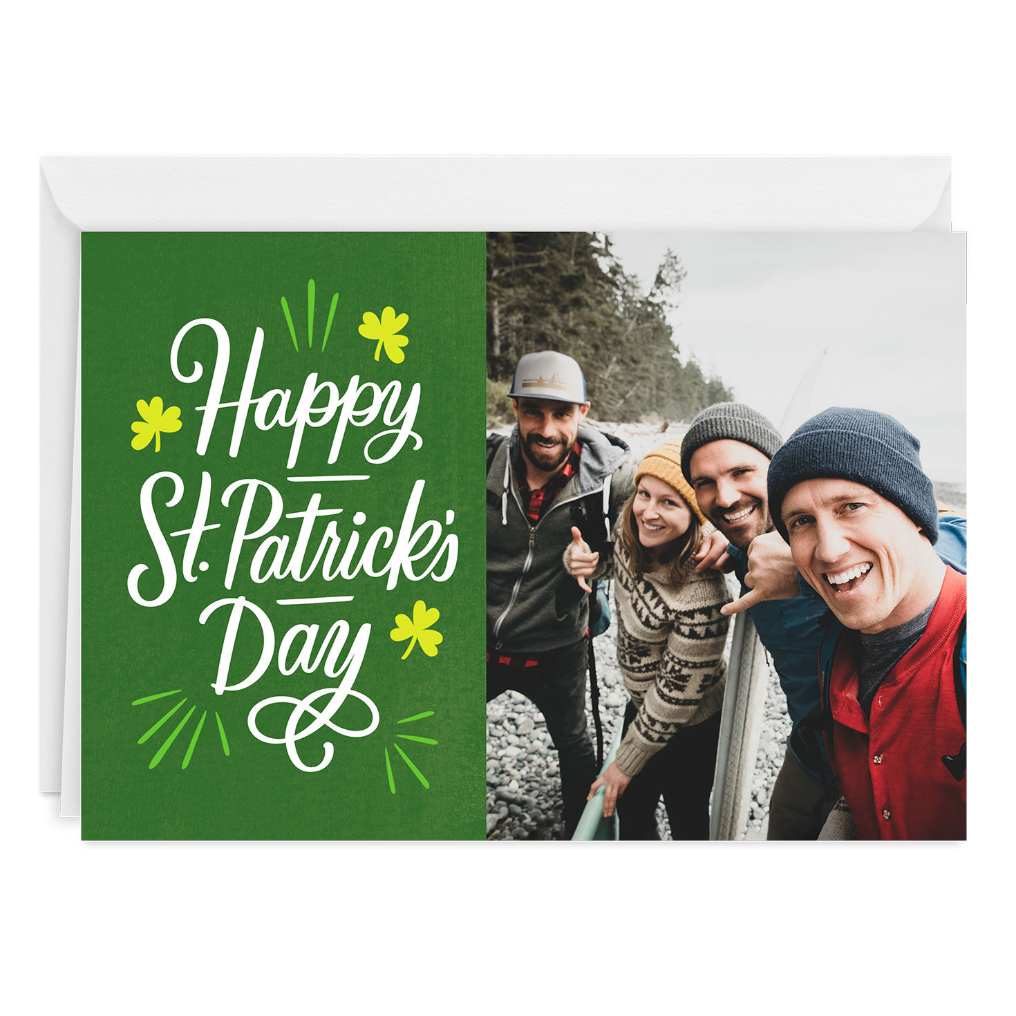 Personalized Shamrocks St. Patrick’s Day Photo Card