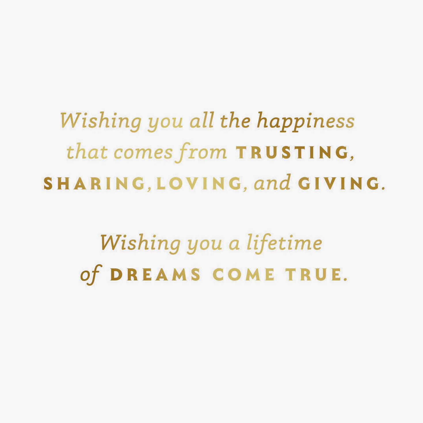 A Lifetime of Dreams Come True Gift Card Greeting Wedding Card, , large image number 2