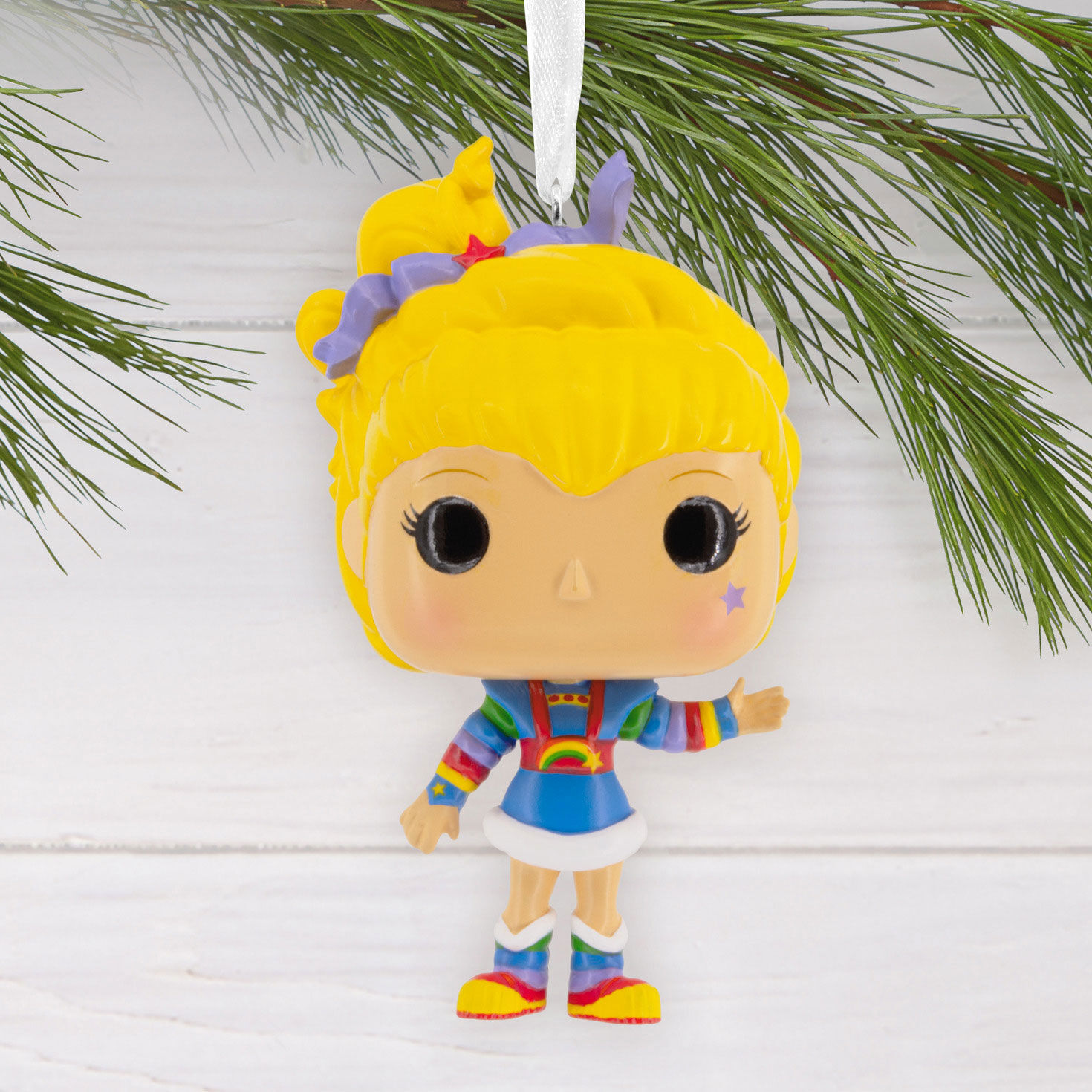 Rainbow Brite Funko Pop Christmas Ornament hanging on tree image number 2
