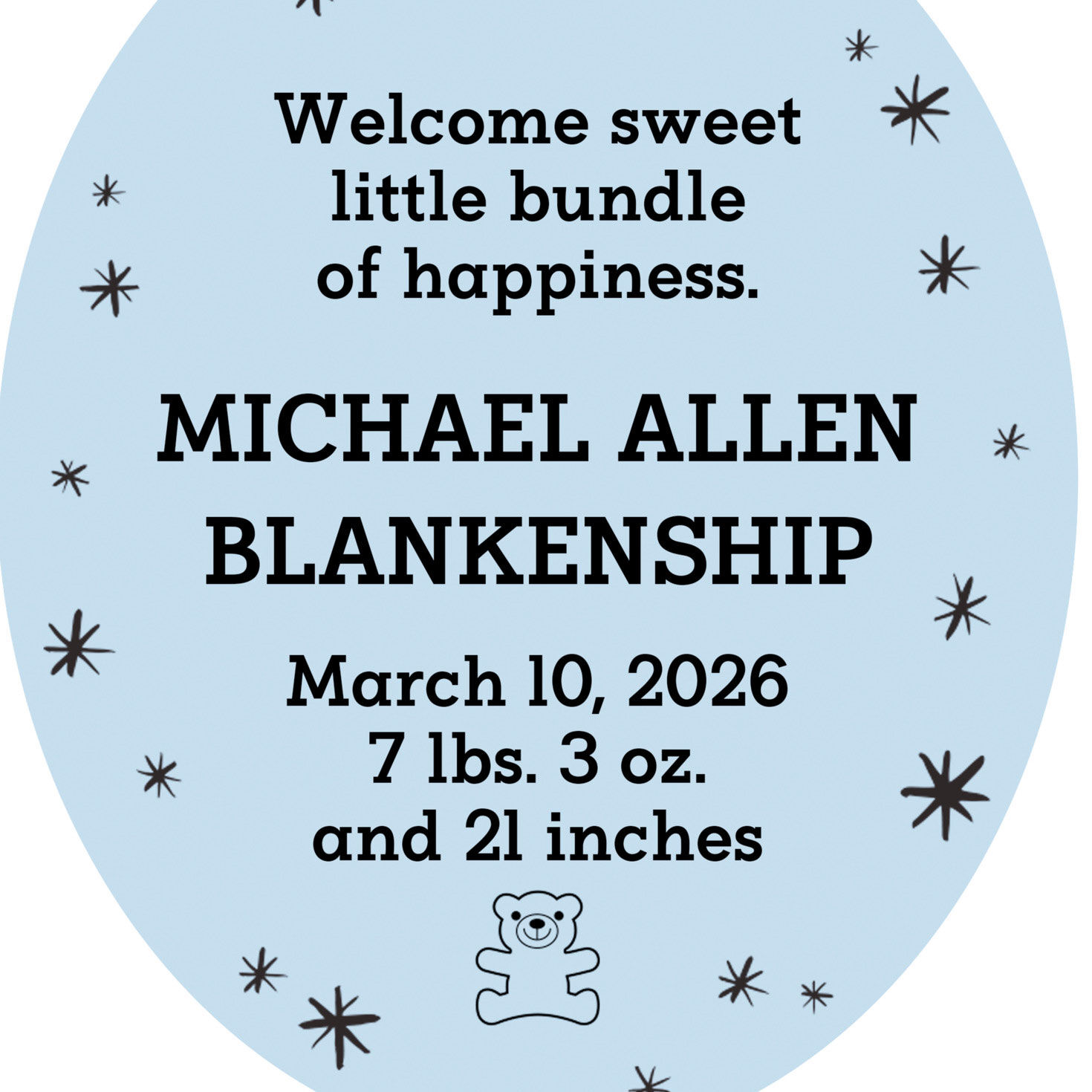 Vertical Oval Metal Personalized Ornament, Custom Text for only USD 17.99 | Hallmark