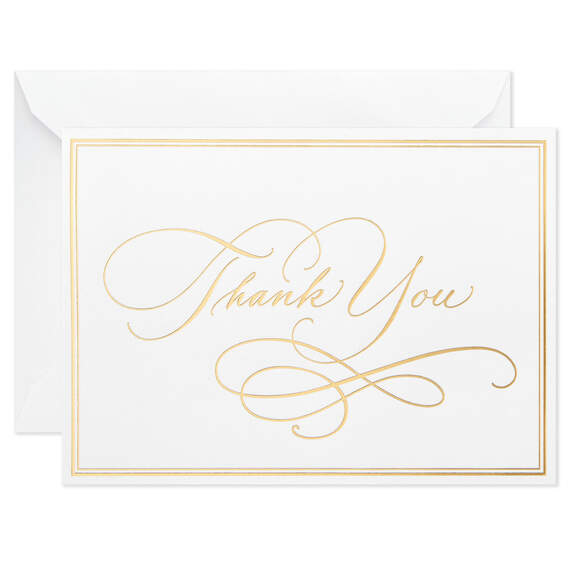 Polished Gold Assorted Blank Thank-You Notes, Box of 50, , large image number 3