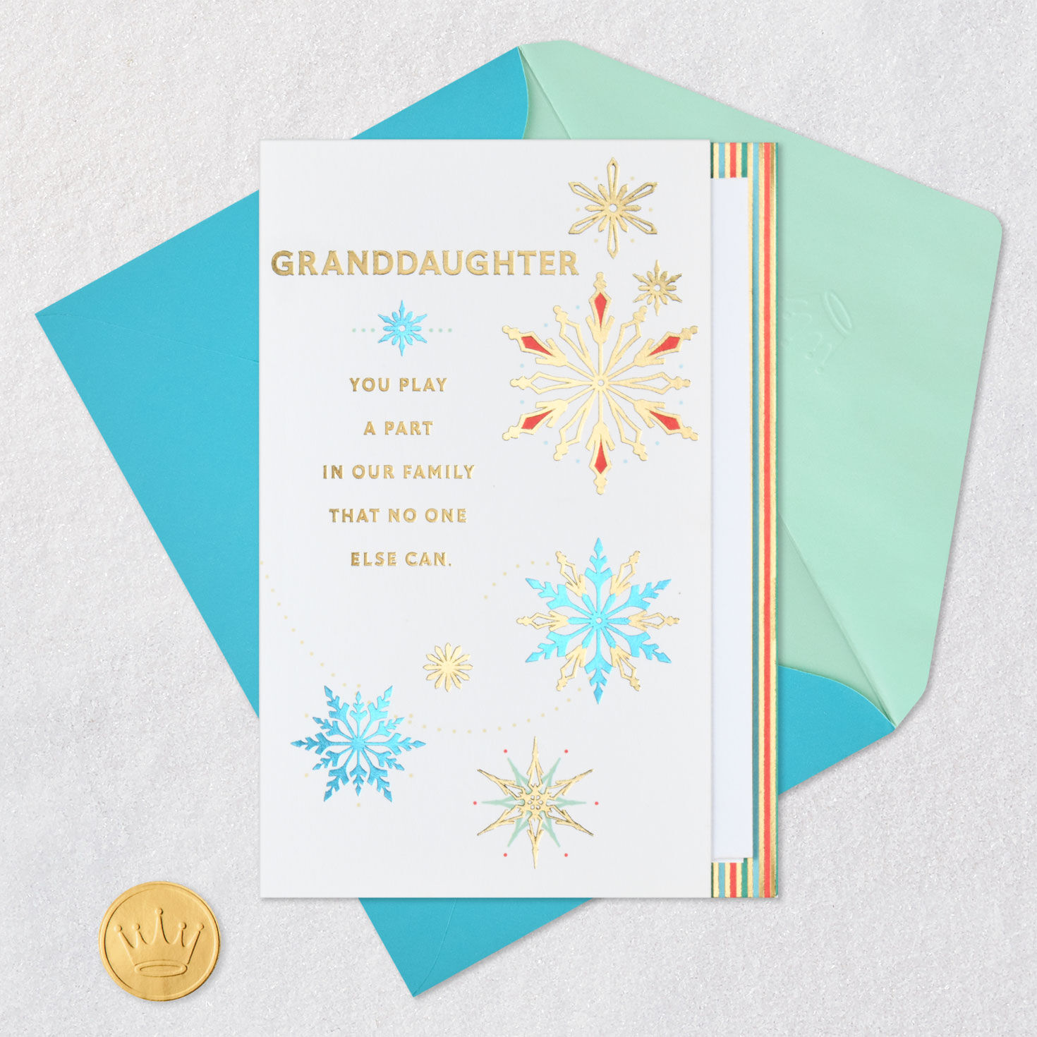 You're a Special Part of Our Family Christmas Card for Granddaughter, , large image number 5