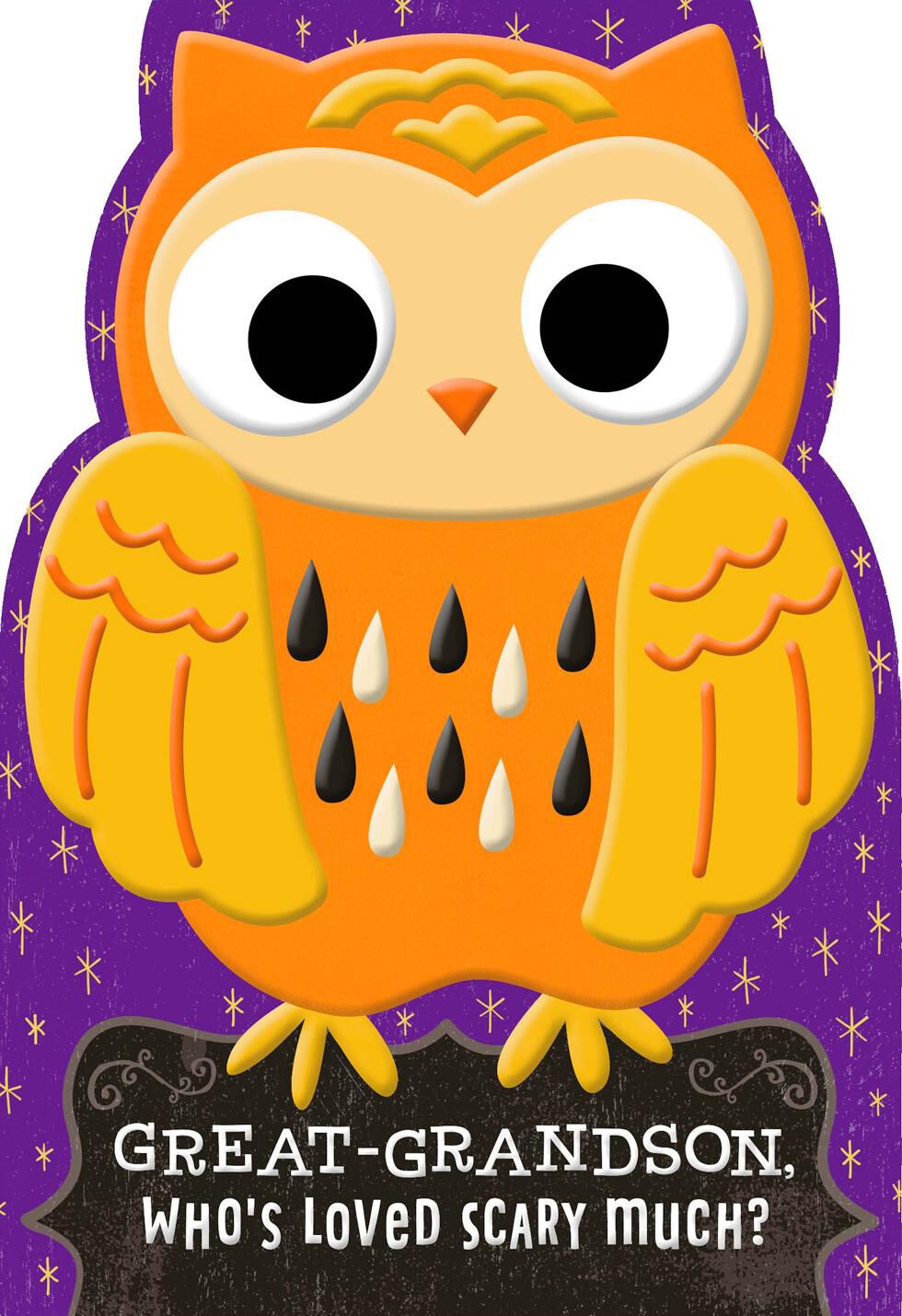 Loved Scary Much Great-Grandson Halloween Card