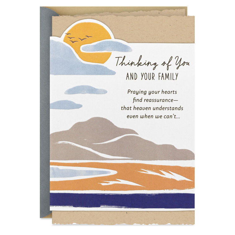 Heaven Understands Religious Sympathy Card for Family