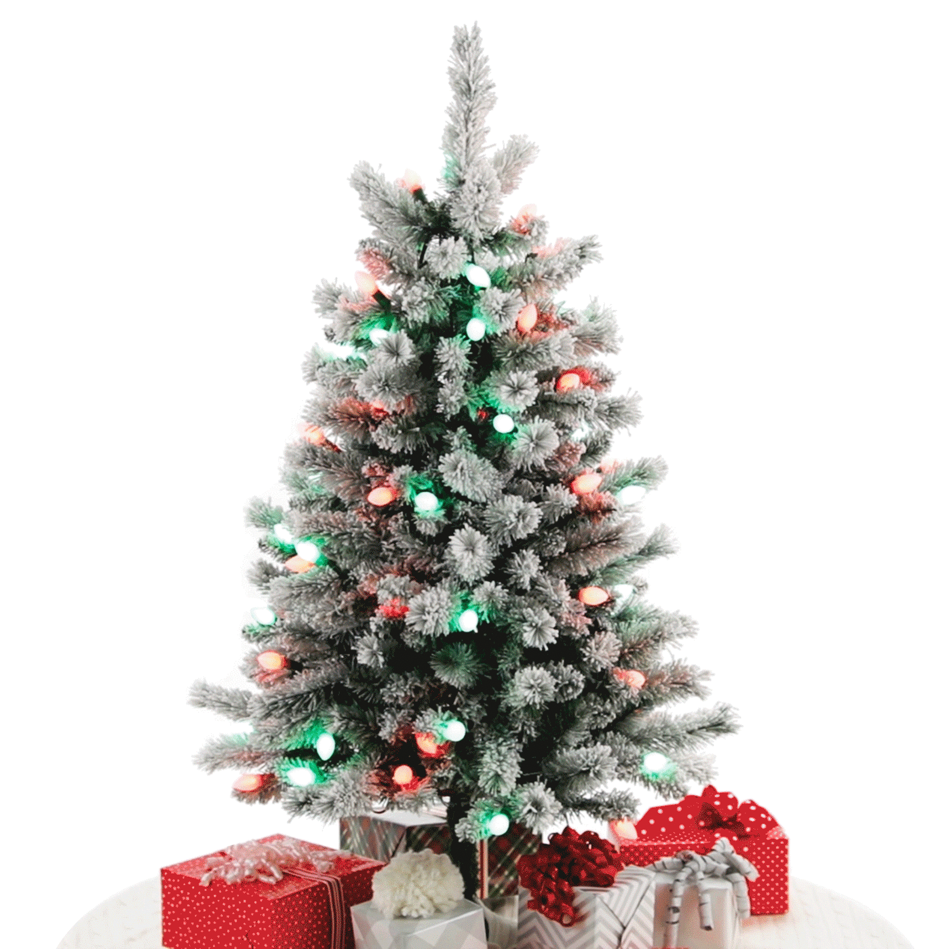 Sound-A-Light Musical Flocked Christmas Tree With Lights 4 - Keepsake  Ornaments - Hallmark