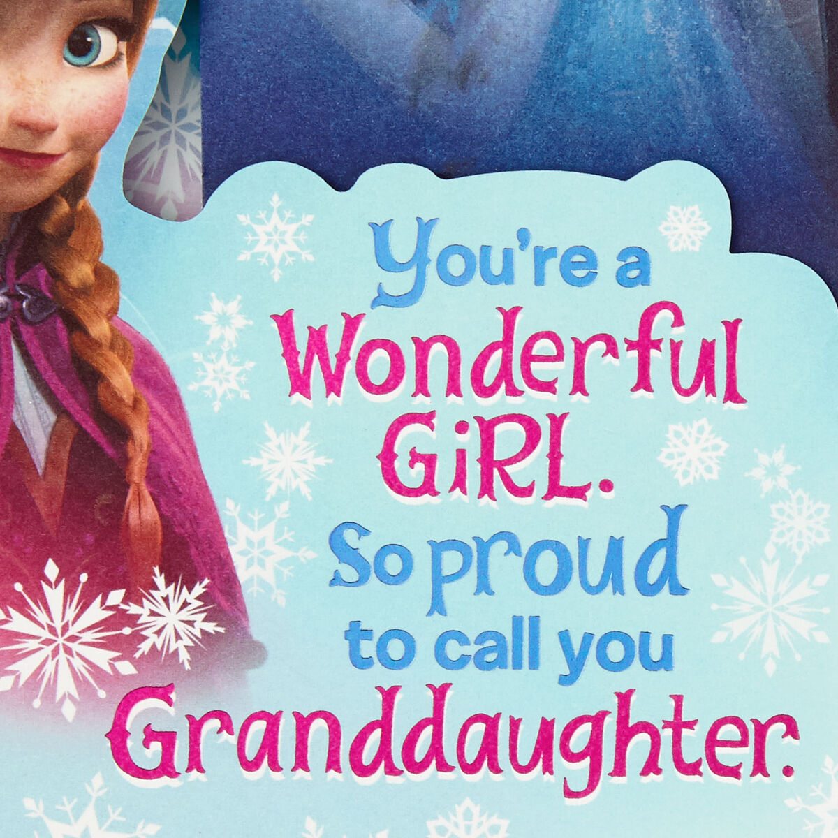 Disney Frozen Wonderful Granddaughter Displayable Birthday Card