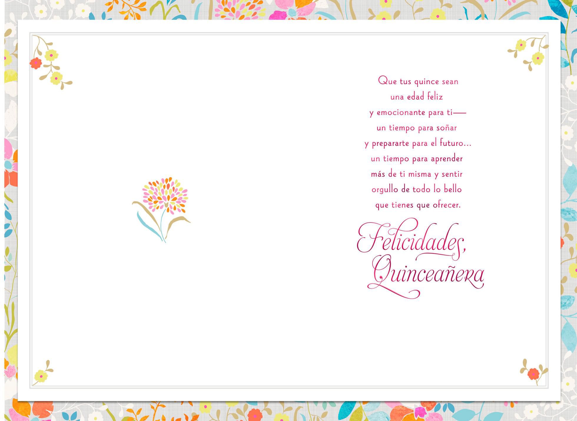More Lovely Every Year Spanish-Language Quinceañera Card